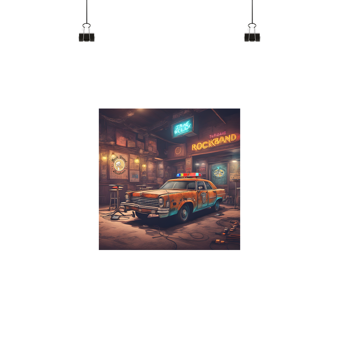 Duck-Sound-Residents Rendörseq Cop-Car - Poster 30x30