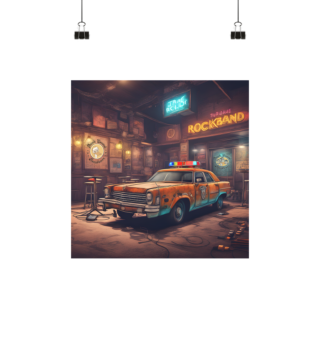 Duck-Sound-Residents Rendörseq Cop-Car - Poster 40x40