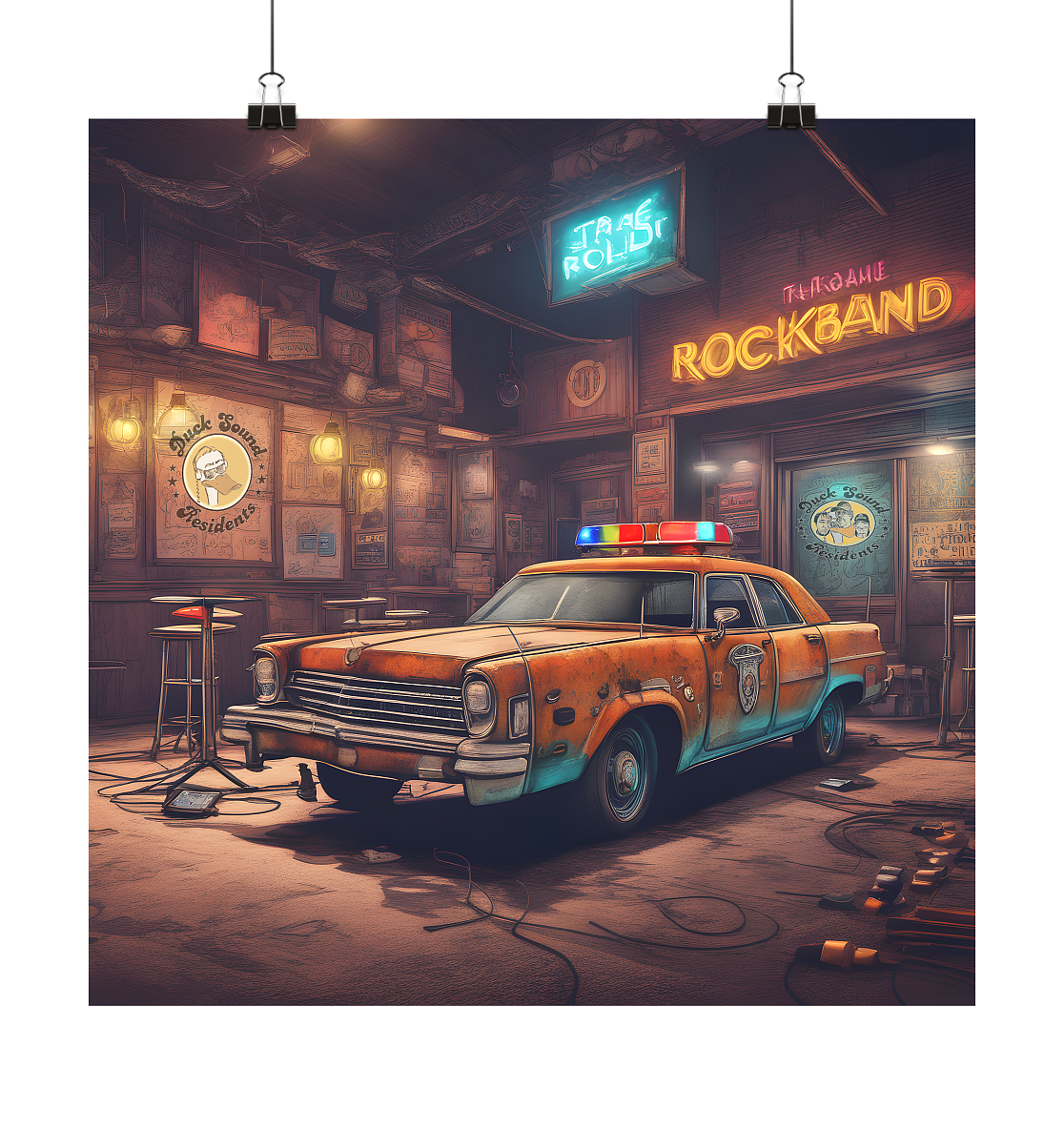 Duck-Sound-Residents Rendörseq Cop-Car - Poster 60x60